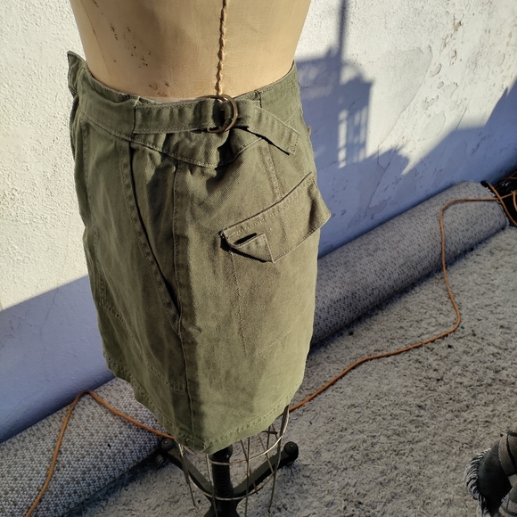 Olive Adjustable Waist Denim Mini Skirt 28 - Picture 6 of 10